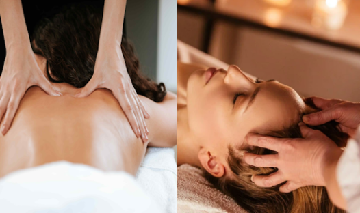 Massage du dos et du cuir chevelu